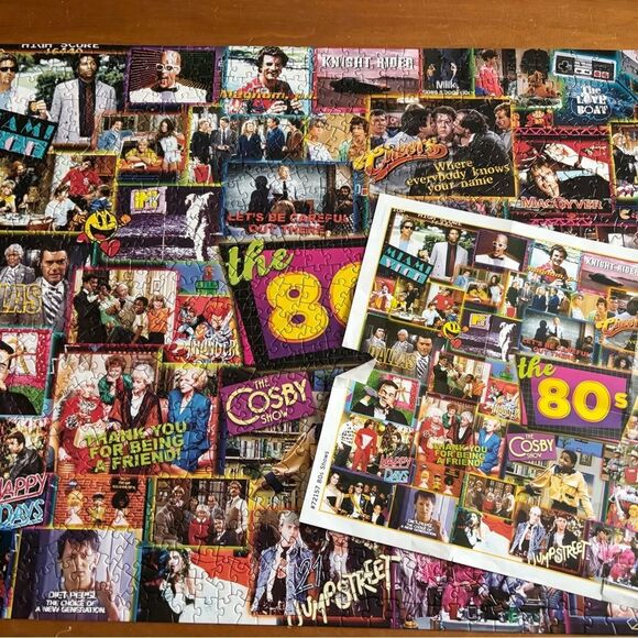 Jigsaw Puzzle 80s Nostalgia TV Time 1000 Pieces - Picture 7 of 11